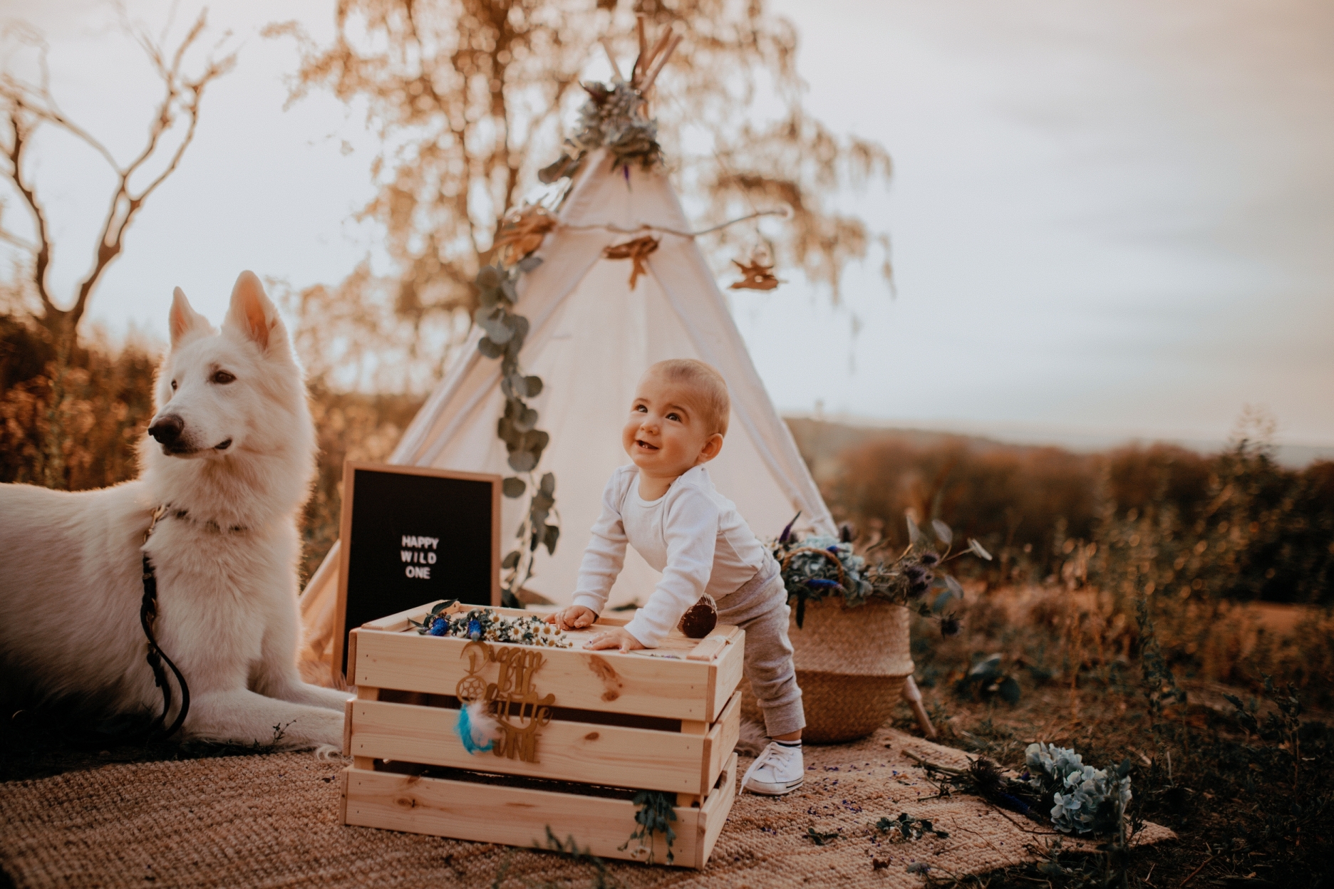 Tipi-Shooting & Cake Smash mit Leon
