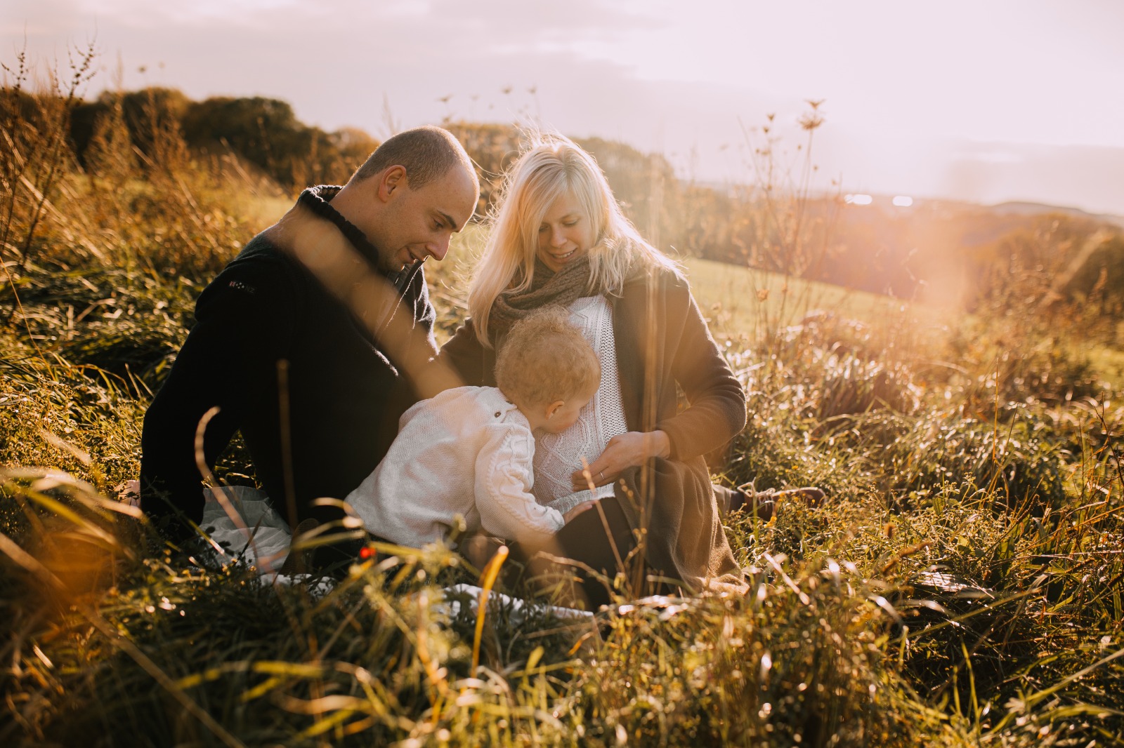 Familien- und Schwangerschaftsshooting am Pollen in Langenberg